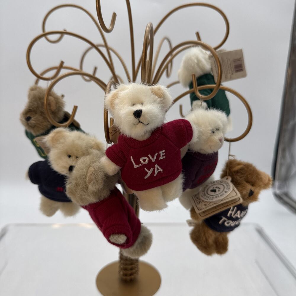 Boyds Boyds Bears Mini Plush Bear 4" Lot of 7 w/ Sweaters, Tags